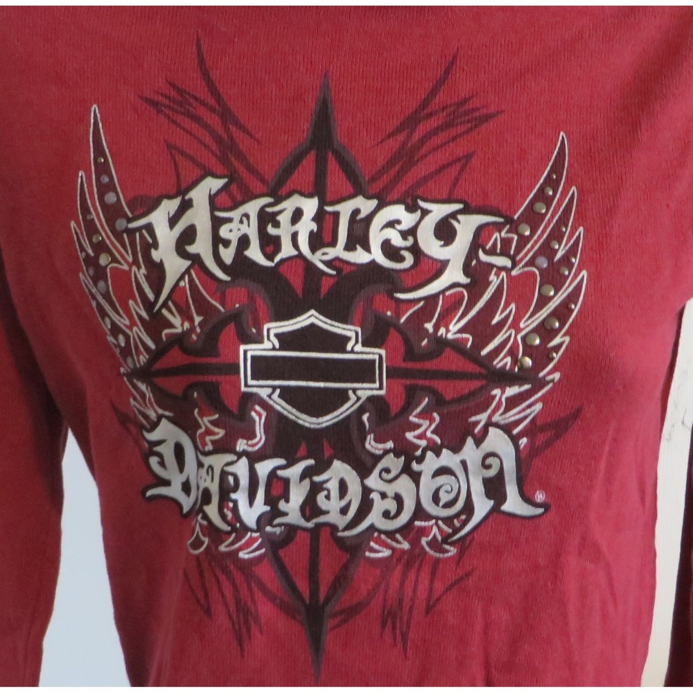 Womans Harley Davidson Turtleneck Shirt Long Sleeve Pullover XS